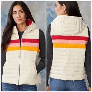 ✂️Sundance Dandelion Three Stripe Hooded Insulated Puffer Vest